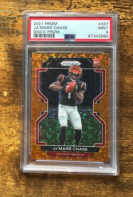 2021 Panini Prizm - Rookie Ja'Marr Chase #337 Orange Disco Prizm