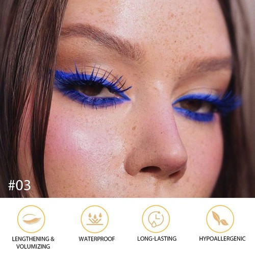 Double-Ended Colored Mascara for Eyelashes Set,Colorful Waterproof Mascara Lo... - Picture 4 of 7