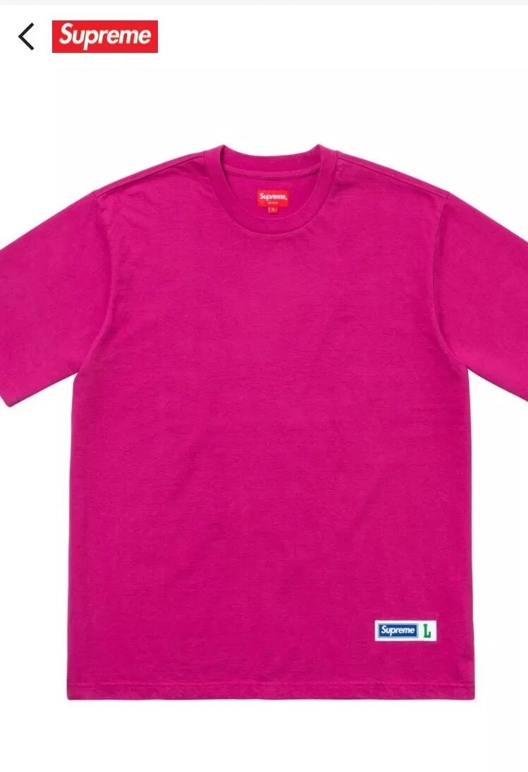 Supreme SS18 Athletic Label S/S haut magenta rose taille grande