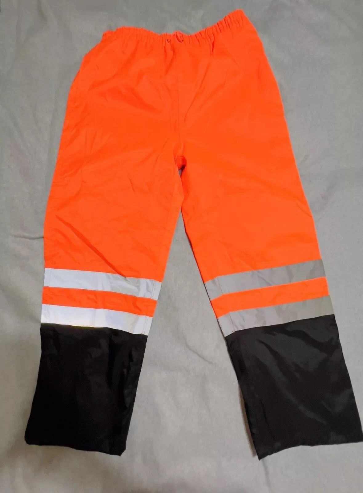 River City Garments Rain Pants 2XL Mens Orange Hi-Vis Reflective Construction