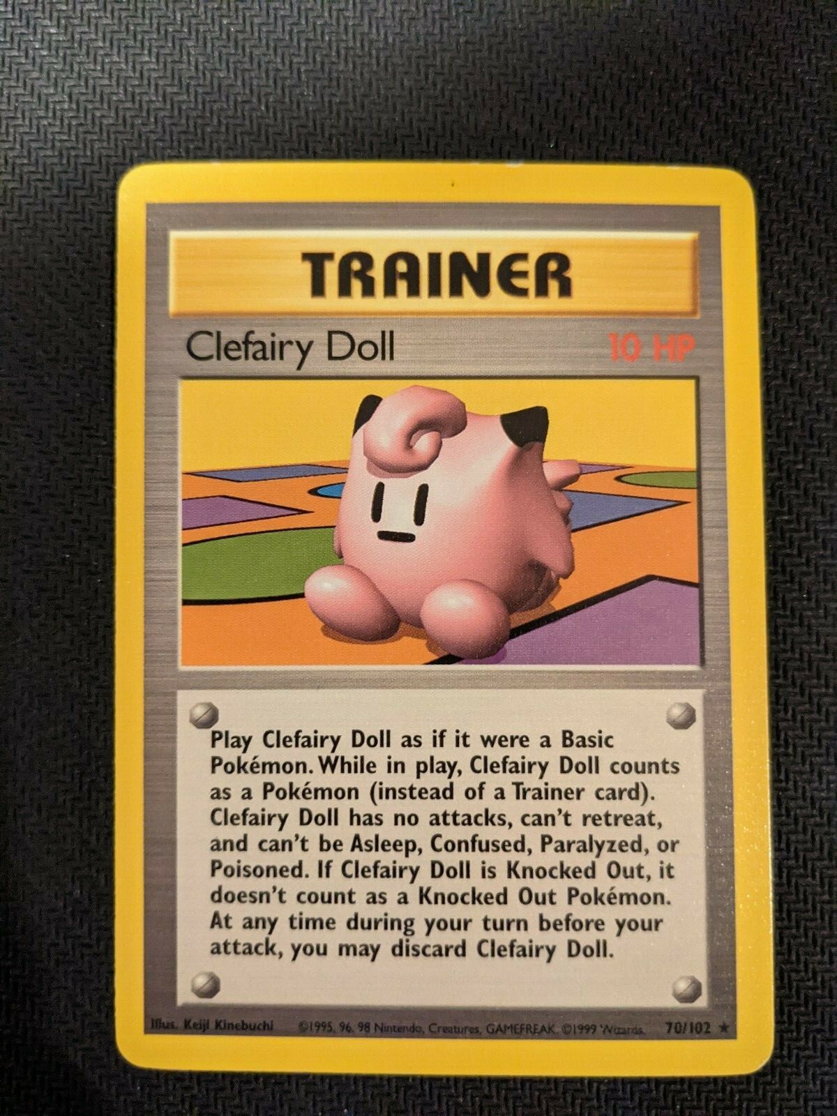 Clefairy Doll 70/102 Base Set Unlimited Non-Holo Rare Pokemon Card Near Mint