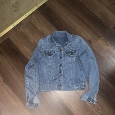 Kut From The Cloth Womens Denim Jacket Size Medium Distressed Trucker Vgc