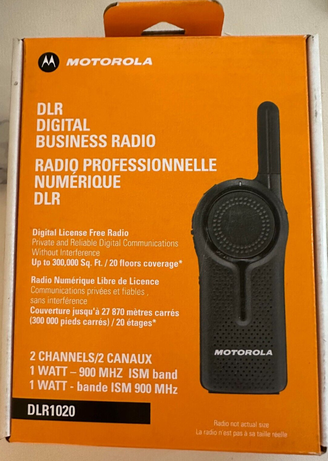 Radio digital bidireccional para negocios Motorola DLR1020 - 2 canales 1 vatio