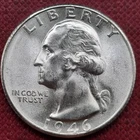 1946 S Washington Quarter BU UNC BRILLIANT UNCIRCULATED + CHEST FEATHERS #84865
