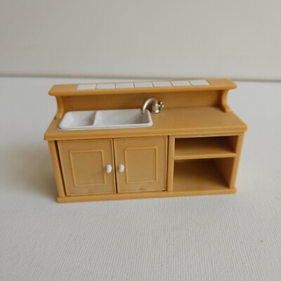 Sylvanian Families Küche ERSATZTEILE Spüle Schrank Einheit Calico Critters Sehr guter Zustand