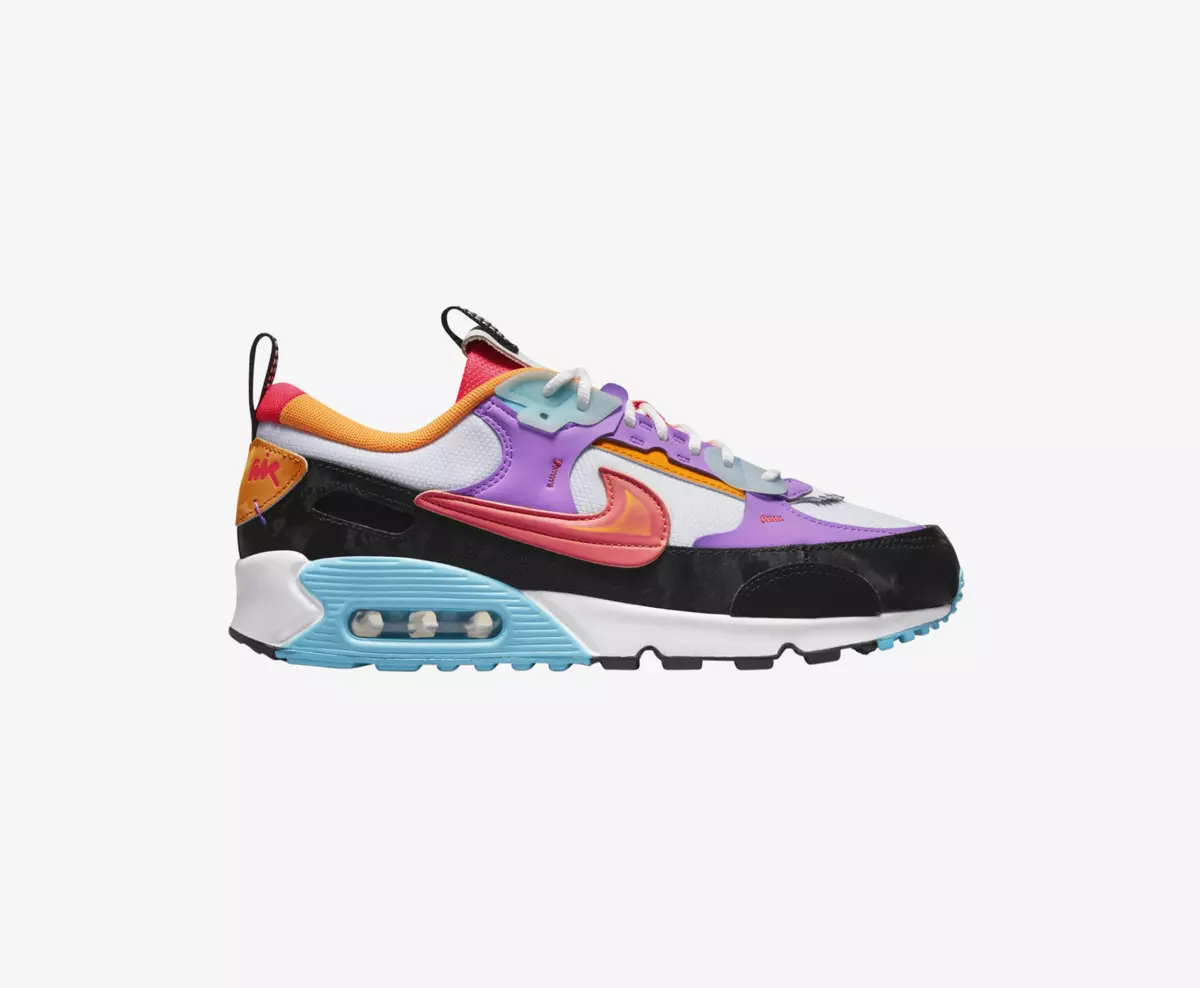Pink nikes cheap with rainbow bottom