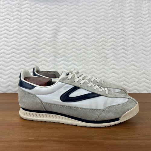 Tretorn Rawlins Suede Shoes Womens Size 8M White Navy Sneakers Blokecore Retro - Picture 2 of 16