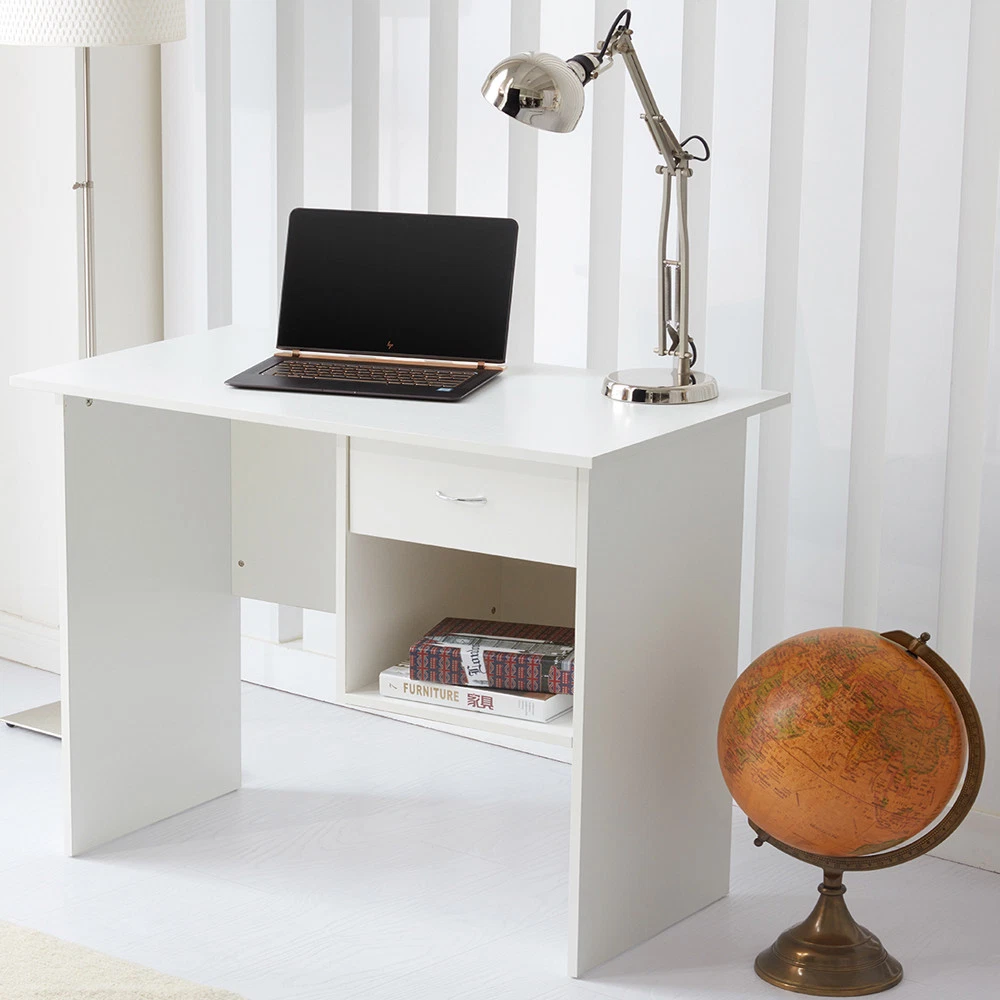 Narrow white computer desk deals