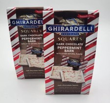 Ghirardelli 2-Bags Dark Chocolate Peppermint Bark Candy 4.45 oz Each ~ 4/30/2025