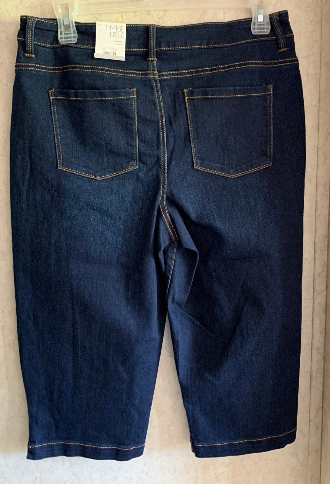 Time And Tru Womens Capris Woven New Relaxed Fit Size L 12 14 Pull On  Stretch 193441387295 | eBay