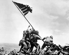 Iwo Jima Flag Raising American Flag USA World War 2 WWII 8 x 10 Photo Picture d