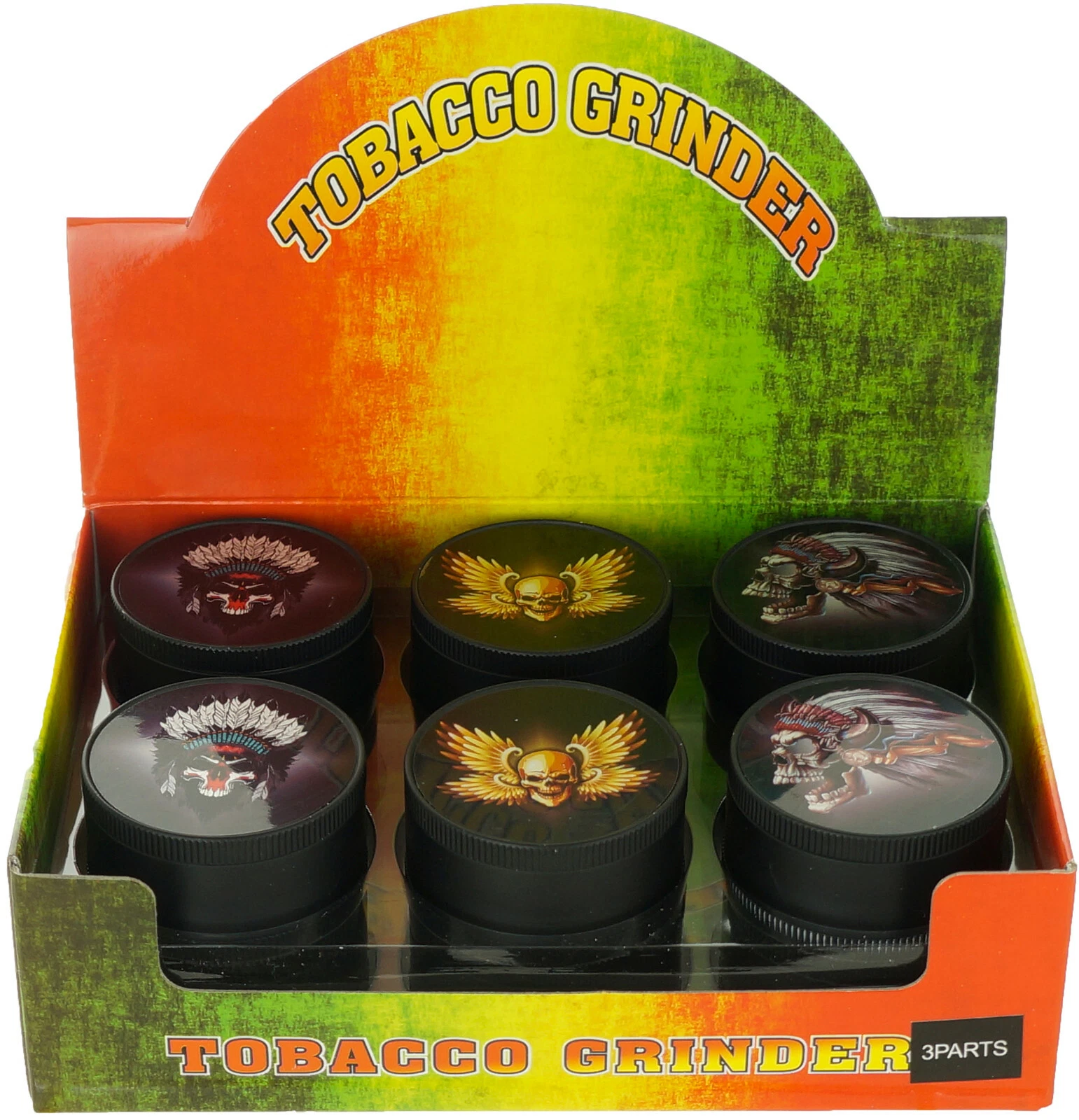 12 PACK 2" Aluminum Grinder 3 PC Tobacco Herb Spice Crusher Native Indian Skull
Opens in a new windo