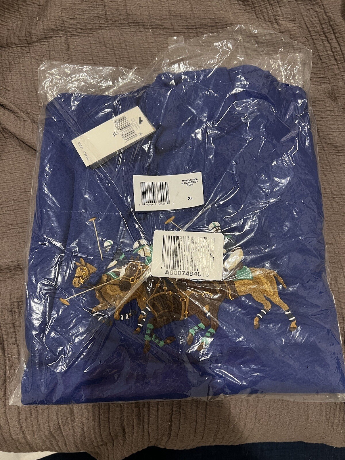 Felpa con cappuccio Polo Ralph Lauren cavallo equestre triplo pony maglione uomo sXL