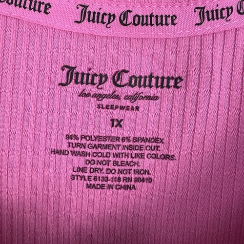Juicy Couture T Shirt Womens XL Pink Rhinestone Y2K Bling Barbiecore Glam Logo - Picture 3 of 8