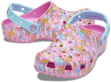 Crocs Classic Unicorn Lisa Frank Clog BRAND NEW Kids Taffy Pink size J4 208829