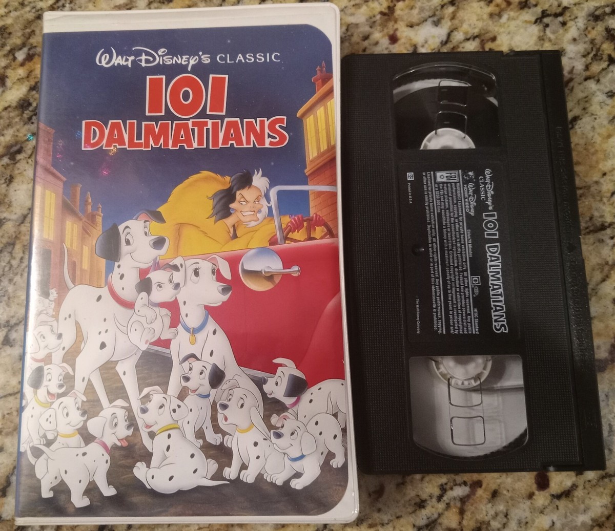 DISNEY - VHS - 101 DALMATIONS - BLACK DIAMOND (1263) - 1992 RARE