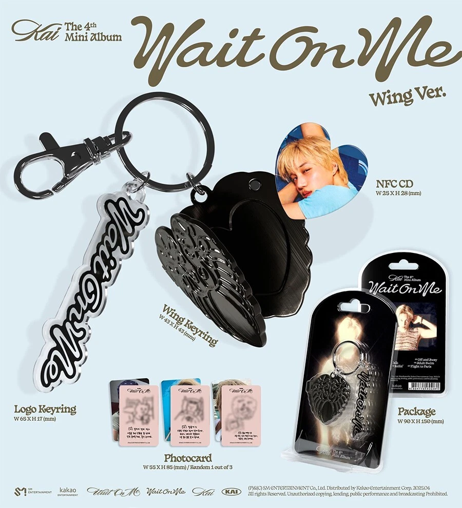 EXO KAI [WAIT ON ME] 4th Mini Album WING Ver/NFC CD+2 Key