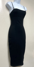 Vintage GUCCI by TOM FORD SS1999 Iconic&Chic Rare2Find Black Midi Knit Dress XS
