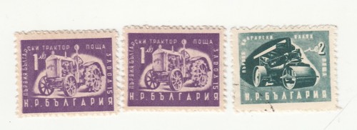 Bulgaria 1951. First Tractor & Steam Roller. Industry. Sc# 742-43 MNH & CTO