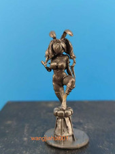Estatua modelo maniquí señorita niña conejita GK de latón negro de 2,5 pulgadas