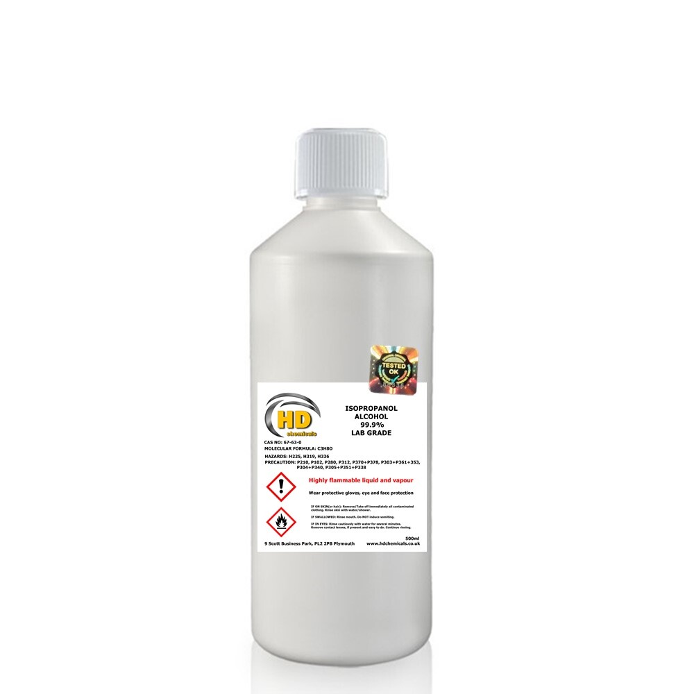 500ml ISOPROPANOL ALCOHOL 99.9% Isopropyl Rubbing Alcohol IPA LAB grade FREE P&P