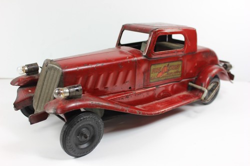 Antique GIRARD Fire Chief Siren Coupe Fresh Estate Find - Runs Good &Siren Works - Picture 2 of 13
