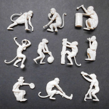 Alte Rare Margarinefiguren - Ein Satz 10 Affen je ca. 5 cm groß