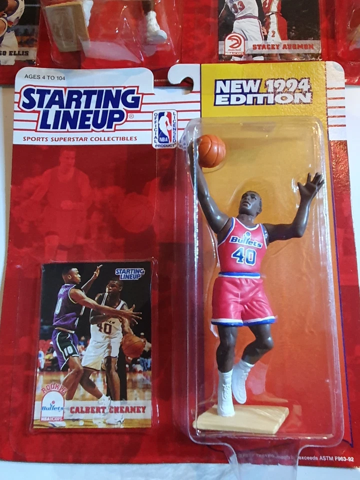 1994 Kenner Starting Lineup Ellis Augmon Cheaney Figurine - Sealed Figure & Card - Image 4 of 4