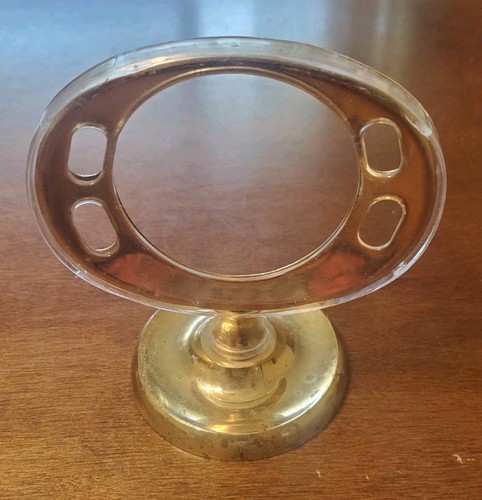 Vintage Brass Toothbrush Holder Wall Mount (Missing Bracket)