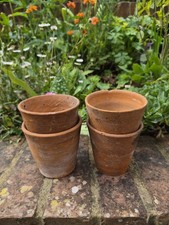 Job Lot Collection Of 4 Victorian Antique Terracotta Plant Pots Garden Planters