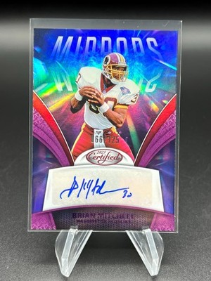 Brian Mitchell 2025 Certified Mirror Signatures Auto #/125 Washington Redskins