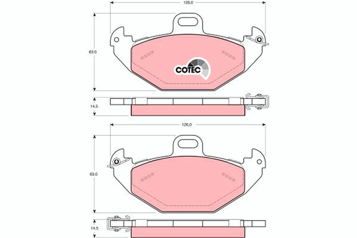 Rear TRW-OE GDB1353 Brake Pad Set, disc brake for RENAULT