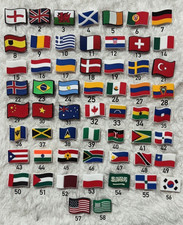 World Flags National flags shoe charms Jibbitz Carribean Europe Africa
