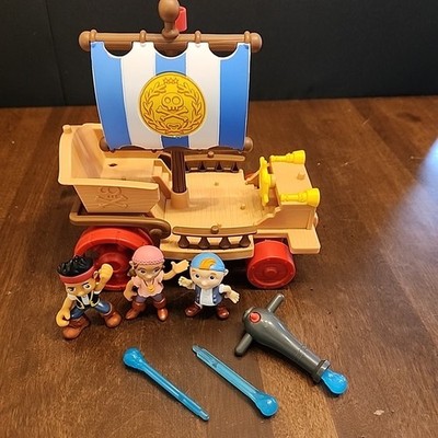 Jake & The Neverland Pirates Ship Sail Wagon Car Boat Ship Sailwagon Figure Lot