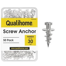 Double-Headed Wall Screw Anchors Picture Hooks - Heavy Duty Bear Claw 50 Pack