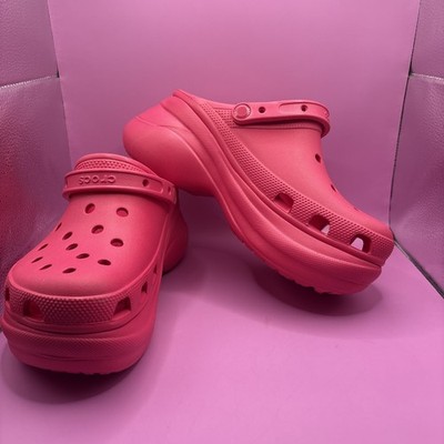 Crocs CLASSIC BAE PLATFORM CLOGS Pink Shoes - Women Size 9 - Iconic Comfort NEW