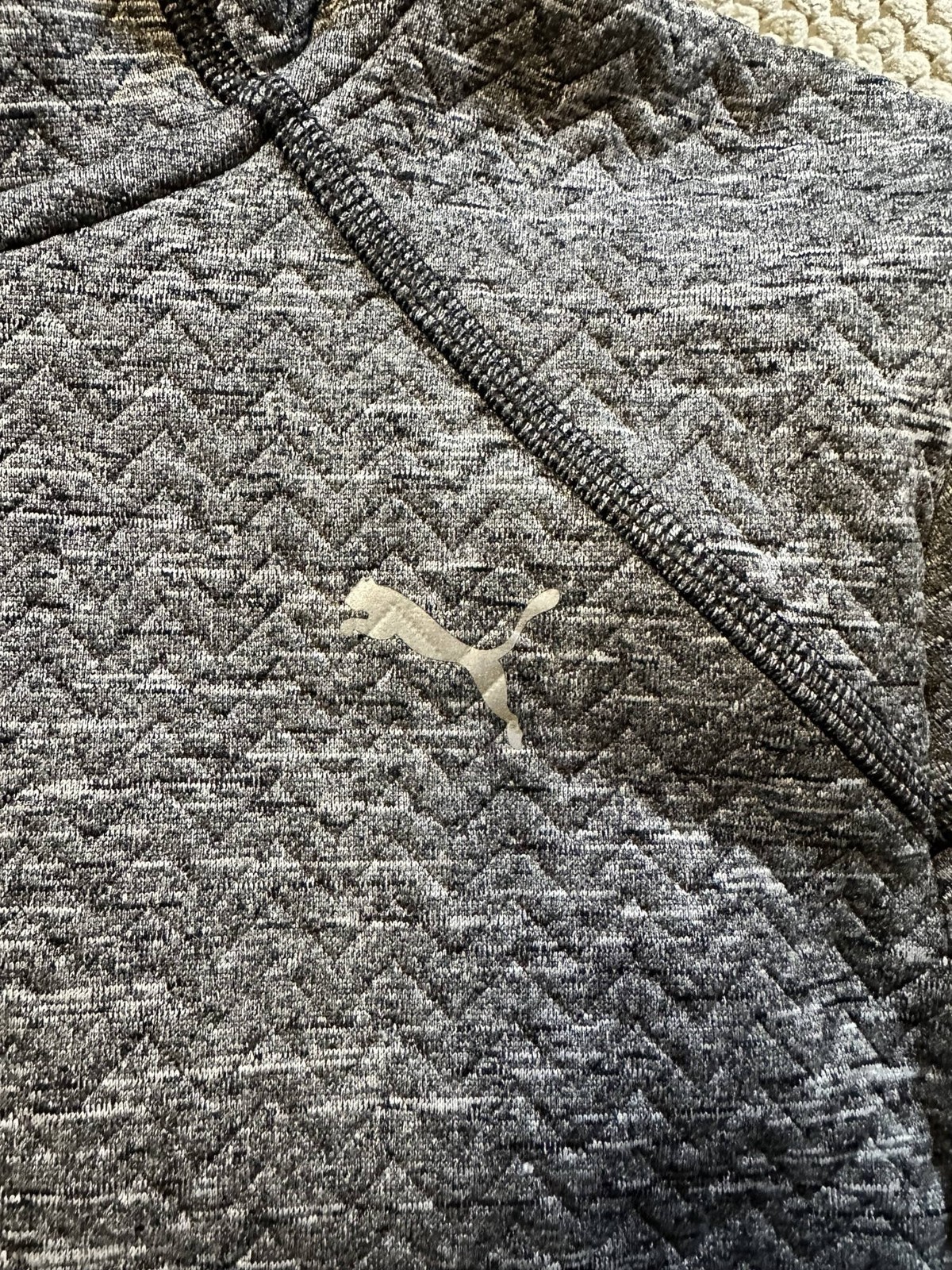 Puma Ladies Full Zip Hooded Sweatshirt XS Silver/Grey image 2