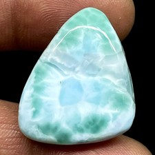36.60 Cts Natural Larimar 27x22mm Fancy Loose Cabochon Untreated Gemstone