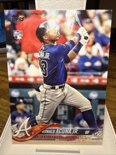 2018 Topps Update Ronald Acuña Jr. #US250 Vertical, Blue Jersey (RC) Rookie