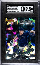 Emerson Hancock 2020 Bowman's Best Auto Franchise Favorites Atomic /25 SGC 9.5