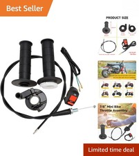 7/8" Twist Throttle Cable Handle Kit for Mini Bikes & Go-Karts -  Black