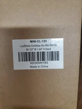 LazBlinds Cordless Aluminum Blinds Light Filtering 34 1/2 x 64 Black TWO PACK