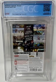 CGC Graded Pokemon Legends: Arceus NEW Nintendo Switch (1018390005, 9.9 A++)