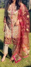 Mendhi Dholki Women's Wedding Outfit Pakistani