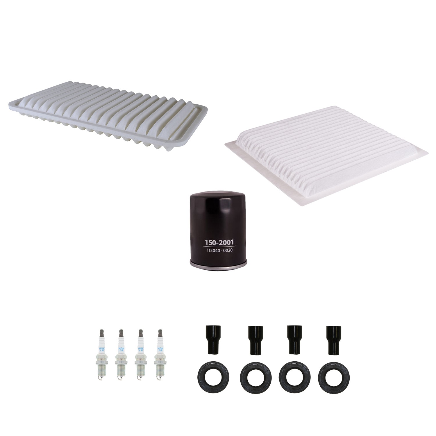 Denso Tune Up Kit NGK 4 Spark Plugs  Boots Kit for Toyota Highlander L4 2AZ-FE