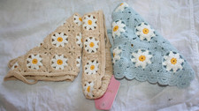 NEW CROCHET knitted Hair Kerchief Triangle Head Wrap Tie back Band 9.99 EACH 