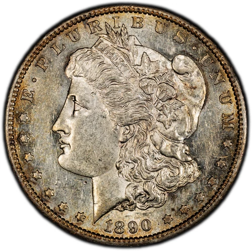1890-S Morgan Silver Dollar - PCGS GOLD SHIELD AU53 - BETTER DATE BEAUTY!