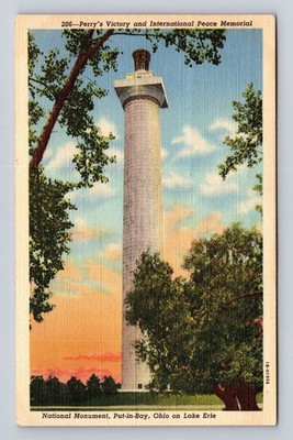 Put In Bay OH-Ohio, Perry's Victory And Peace Memorial, Vintage c1943 Postcard