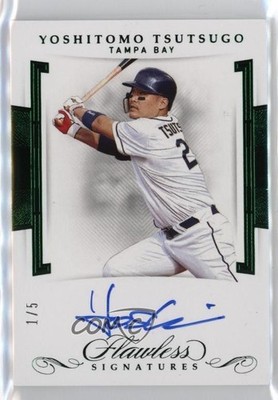 2020 Panini Flawless Rookie Signatures Emerald 1/5 Yoshi Tsutsugo Auto RC 06yt