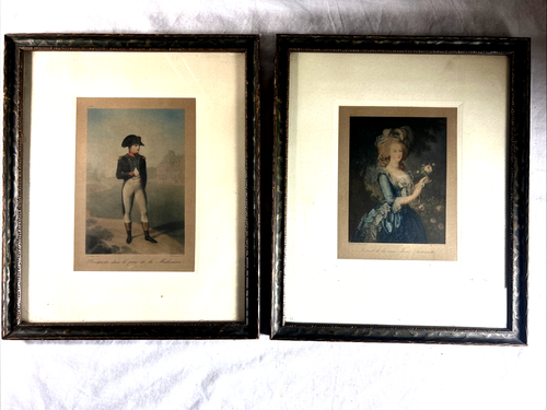 PAAR antike KUNSTDRUCKE von MARIE ANTOINETTE & NAPOLEON BONAPARTE von Hal Braun - Bild 1 von 15